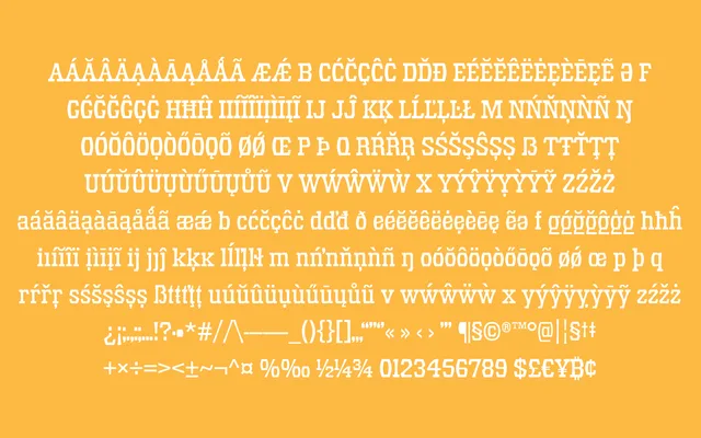 Salida specimen from Matteson Typographics