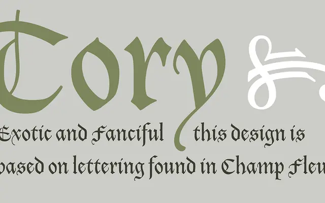 Tory specimen from Matteson Typographics