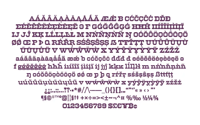 Vallecito specimen from Matteson Typographics
