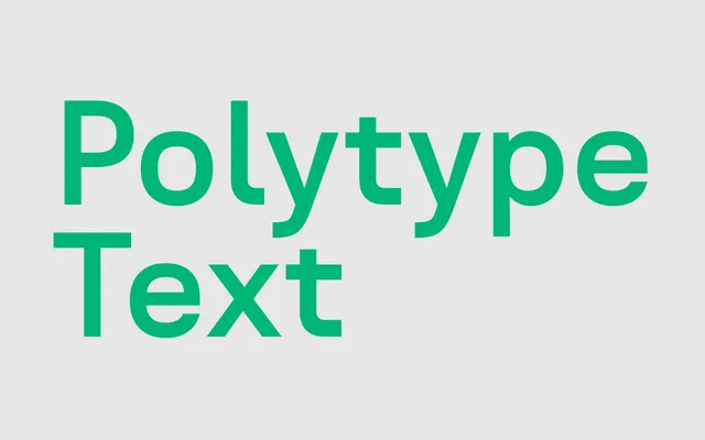 Polytype Text specimen from MaverickType