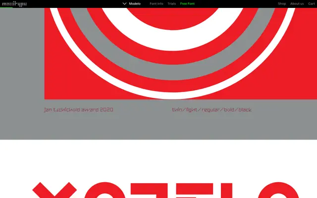 Modelo specimen from Maxitype
