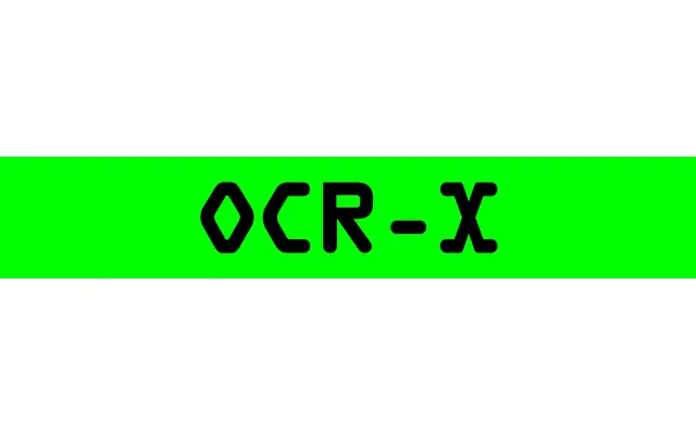 OCR-X specimen from Maxitype