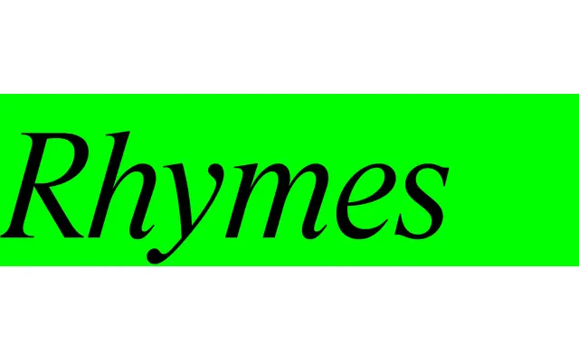 Rhymes specimen from Maxitype