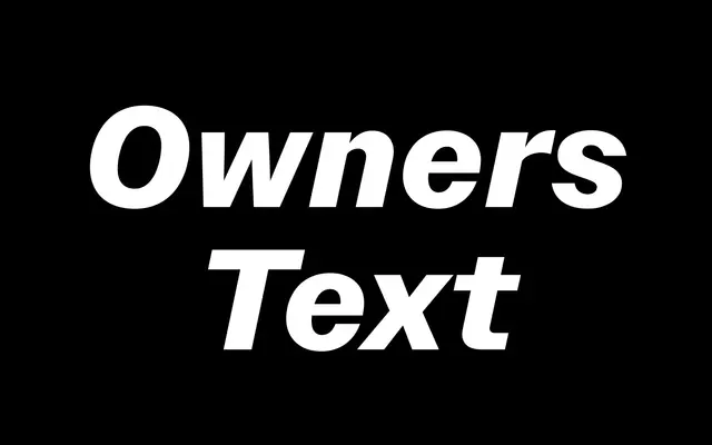 Owners Text specimen from MCKL