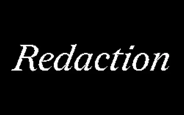 Redaction specimen from MCKL