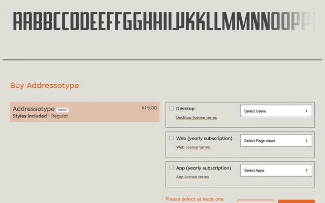 Addressotype specimen from Midwest Type