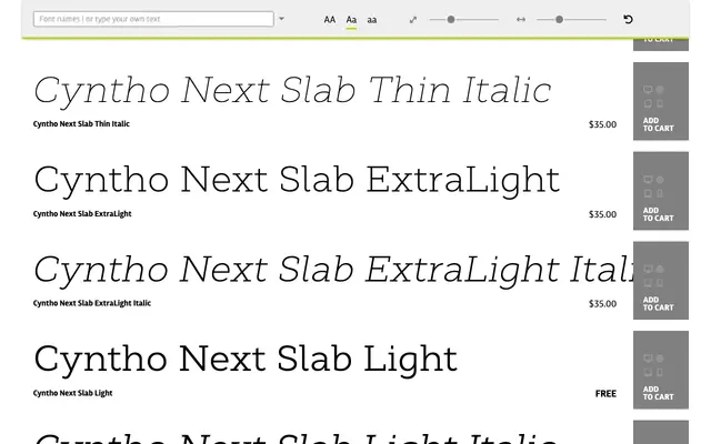 Cyntho Next Slab specimen from Mint Type