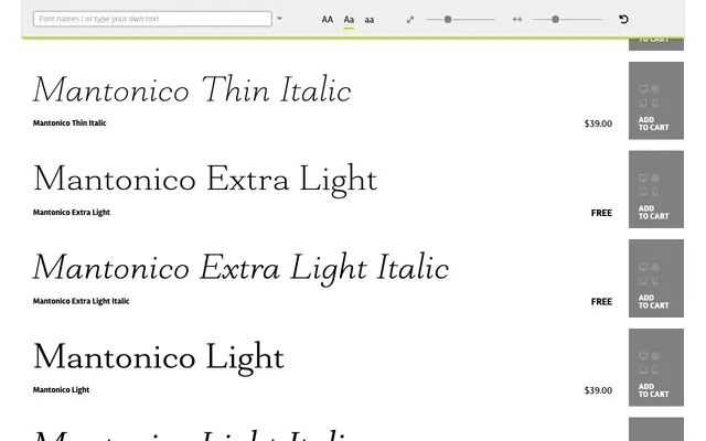Mantonico specimen from Mint Type