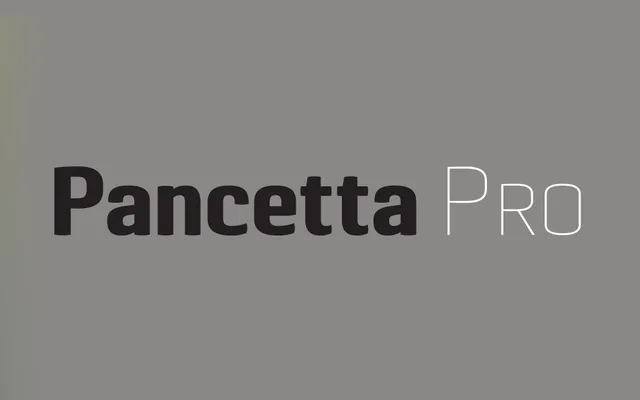 Pancetta Pro specimen from Mint Type