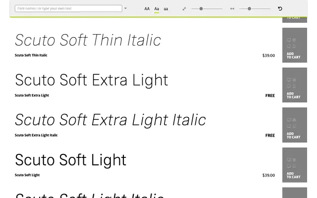 Scuto Soft specimen from Mint Type