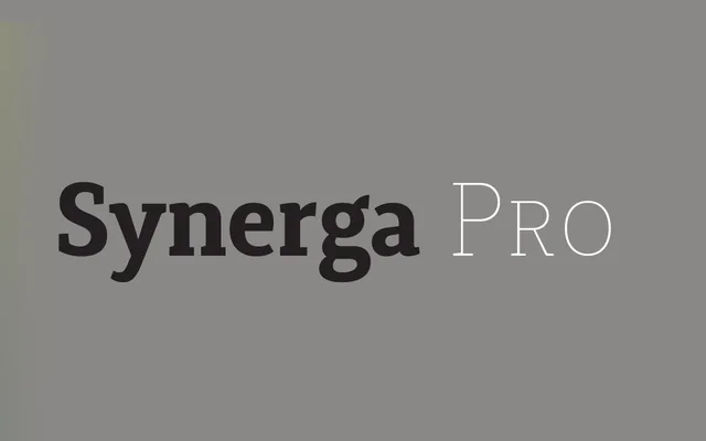 Synerga Pro specimen from Mint Type