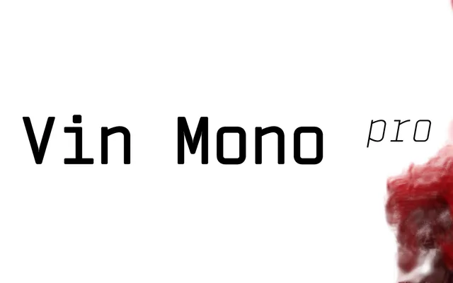 Vin Mono Pro specimen from Mint Type
