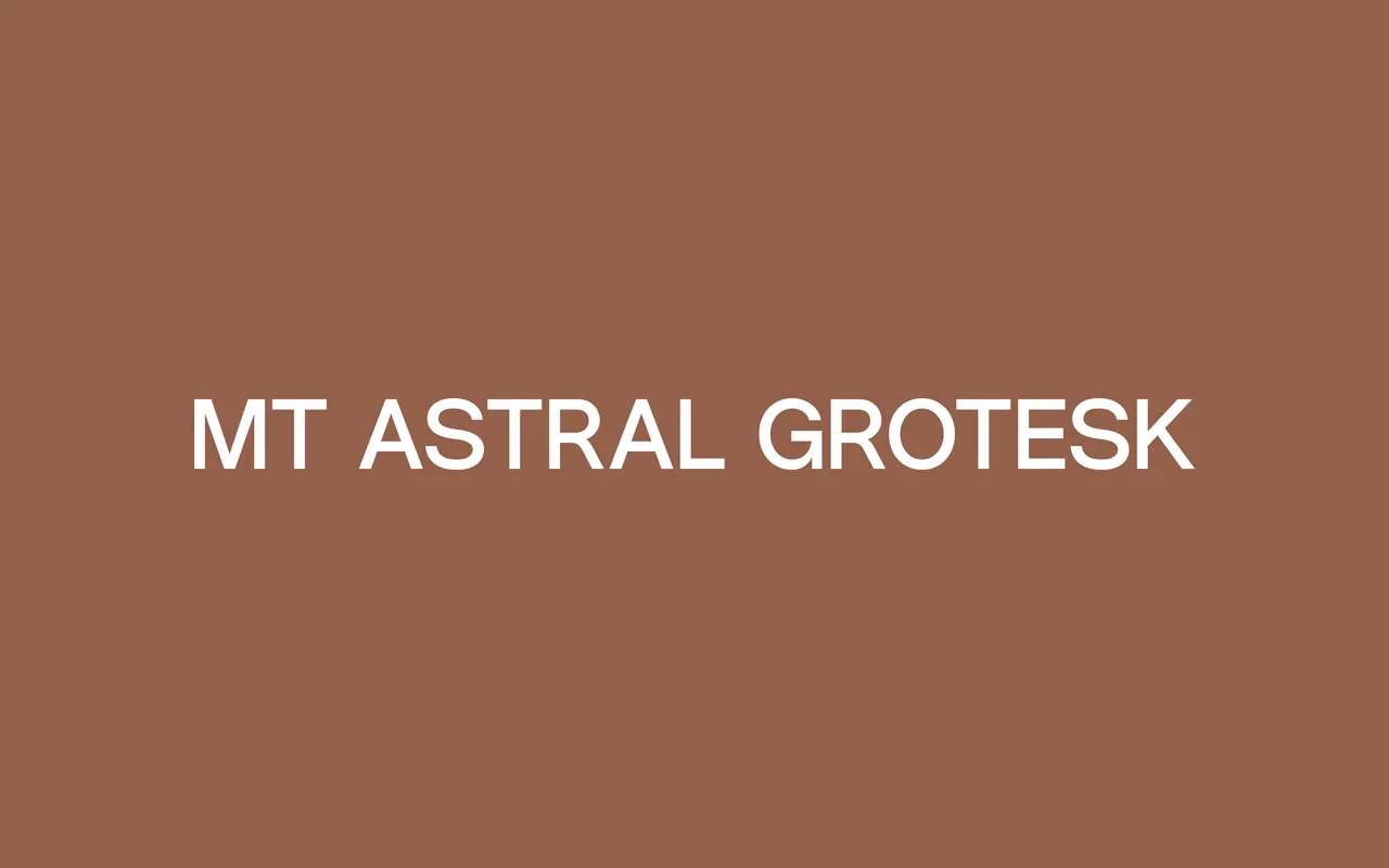 Astral Grotesk specimen from Modern Type