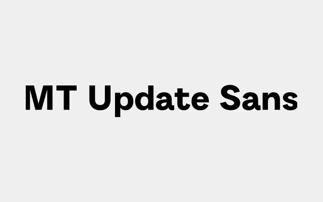 MT Update Sans specimen from Modern Type