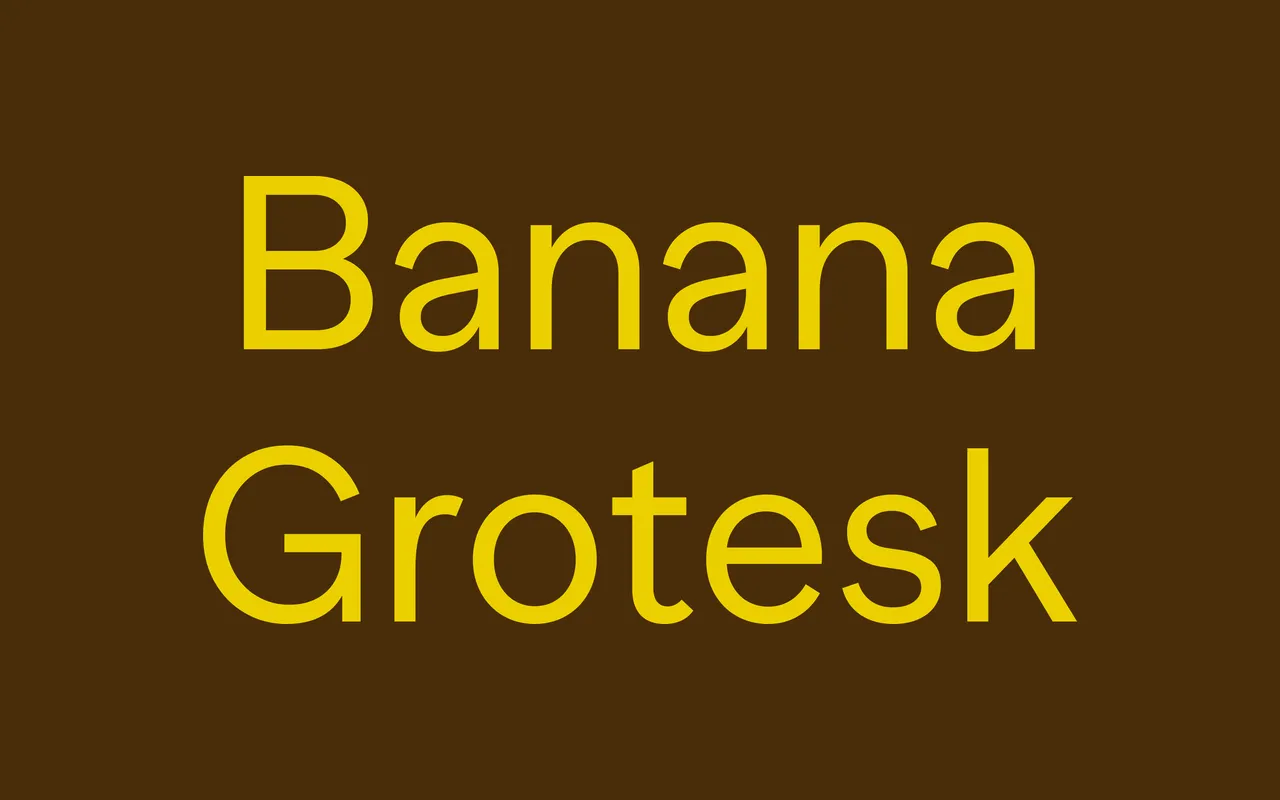 Banana Grotesk specimen from Monkey Type