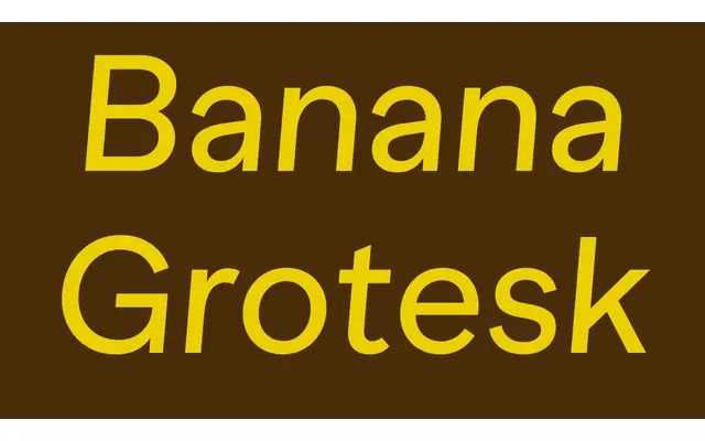 Banana Grotesk specimen from Monkey Type
