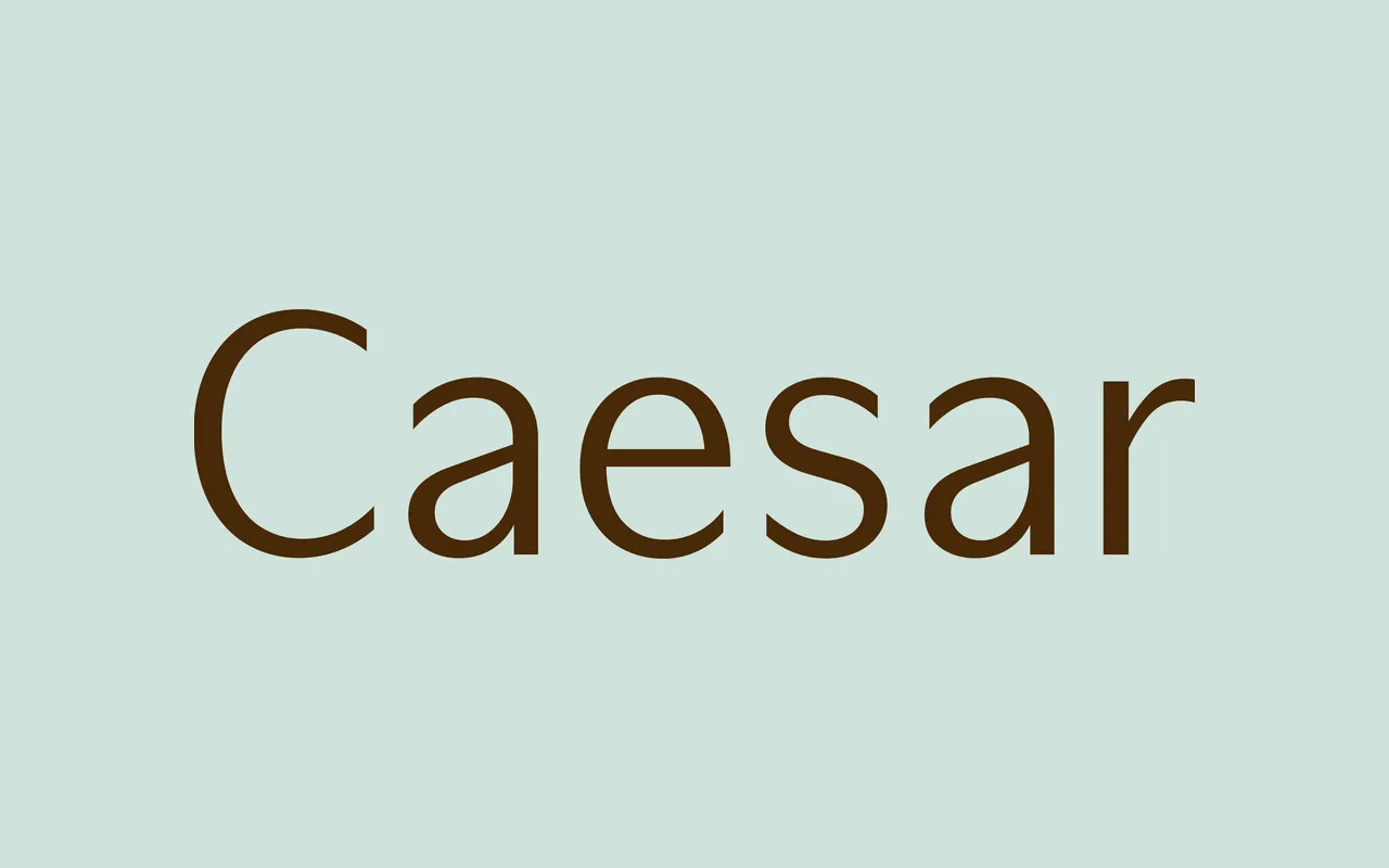 Caesar specimen from Monkey Type