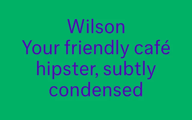 Wilson specimen from Monkey Type