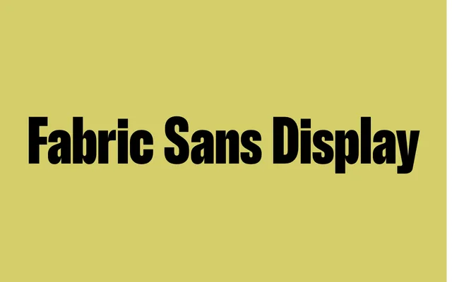 Fabric Sans Display specimen from Monokrom