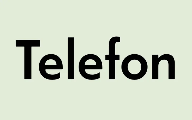 Telefon specimen from Monokrom