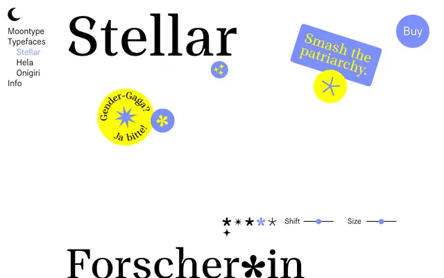 Stellar specimen from Moontype