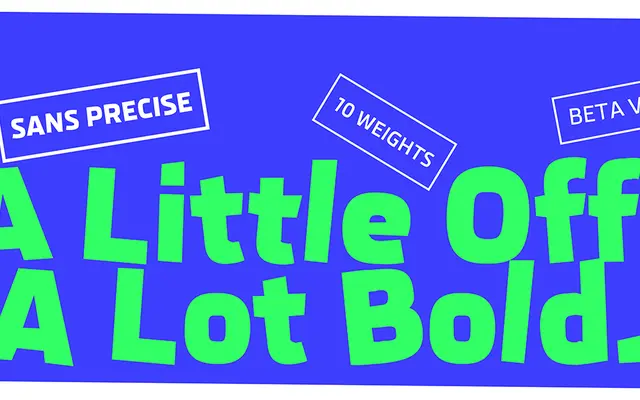 Sans Precise specimen from Mota Italic