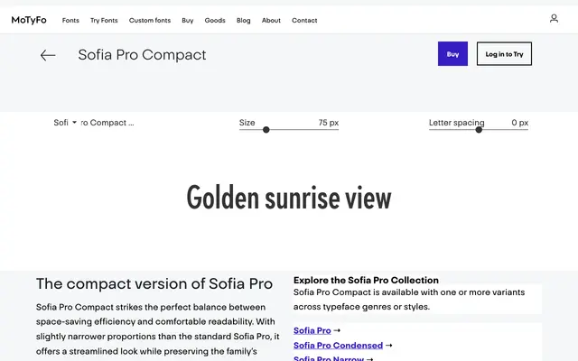 Sofia Pro Compact specimen from MoTyFo