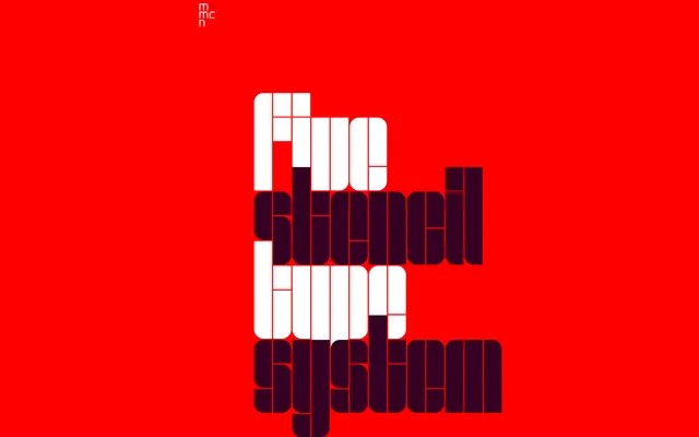 Five Typefaces specimen from Muirmcneil
