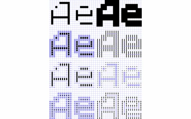 Intersect Typefaces specimen from Muirmcneil