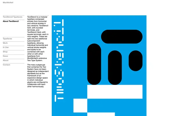 TwoStencil specimen from Muirmcneil