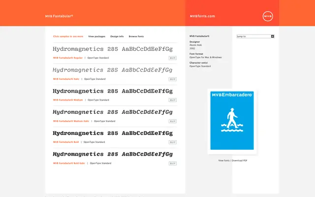 MVB Fantabular Sans specimen from MVB Fonts