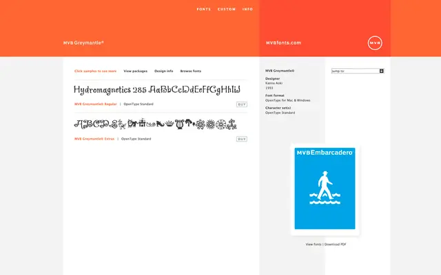 MVB Greymantle specimen from MVB Fonts