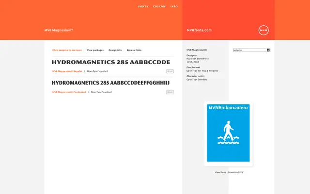 MVB Magnesium specimen from MVB Fonts