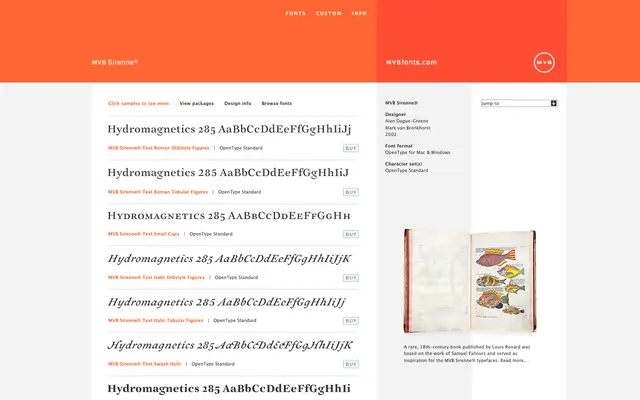 MVB Sirenne specimen from MVB Fonts