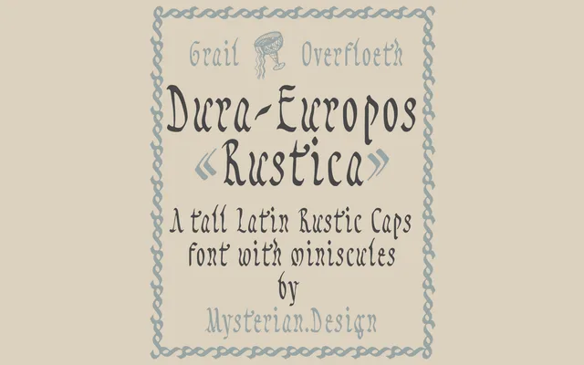 Dura-Europos Rustica specimen from Mysterian Design