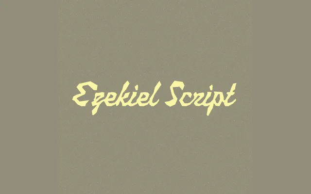 Ezekiel Script specimen from Mysterian Design