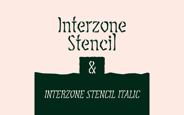 Interzone Stencil specimen from Mysterian Design