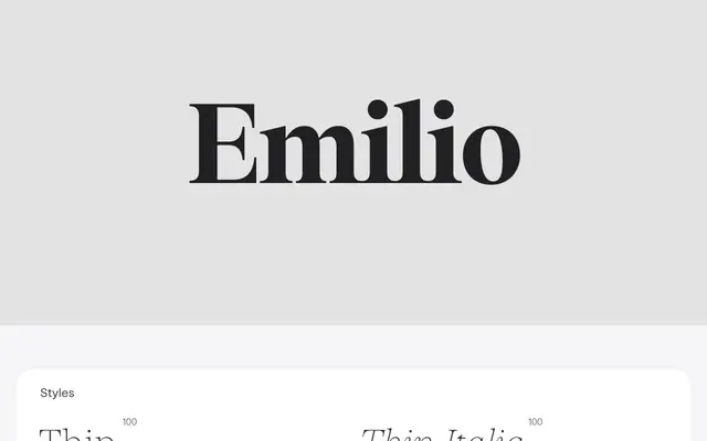 Emilio specimen from Narrow Type