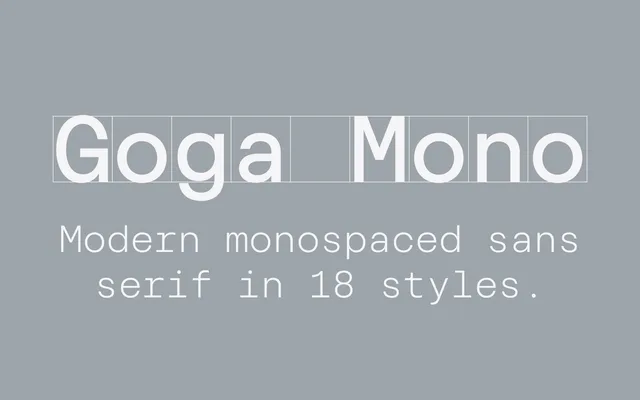 Goga Mono specimen from Narrow Type