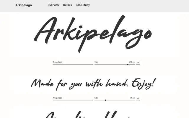 Arkipelago specimen from Nasir Udin Studio