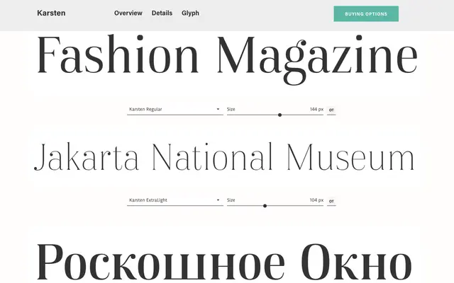 Karsten specimen from Nasir Udin Studio