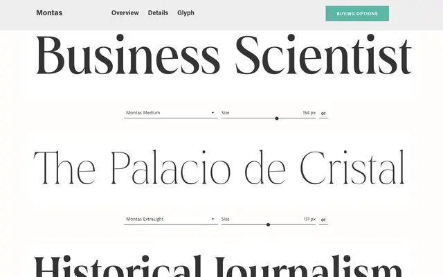 Montas specimen from Nasir Udin Studio