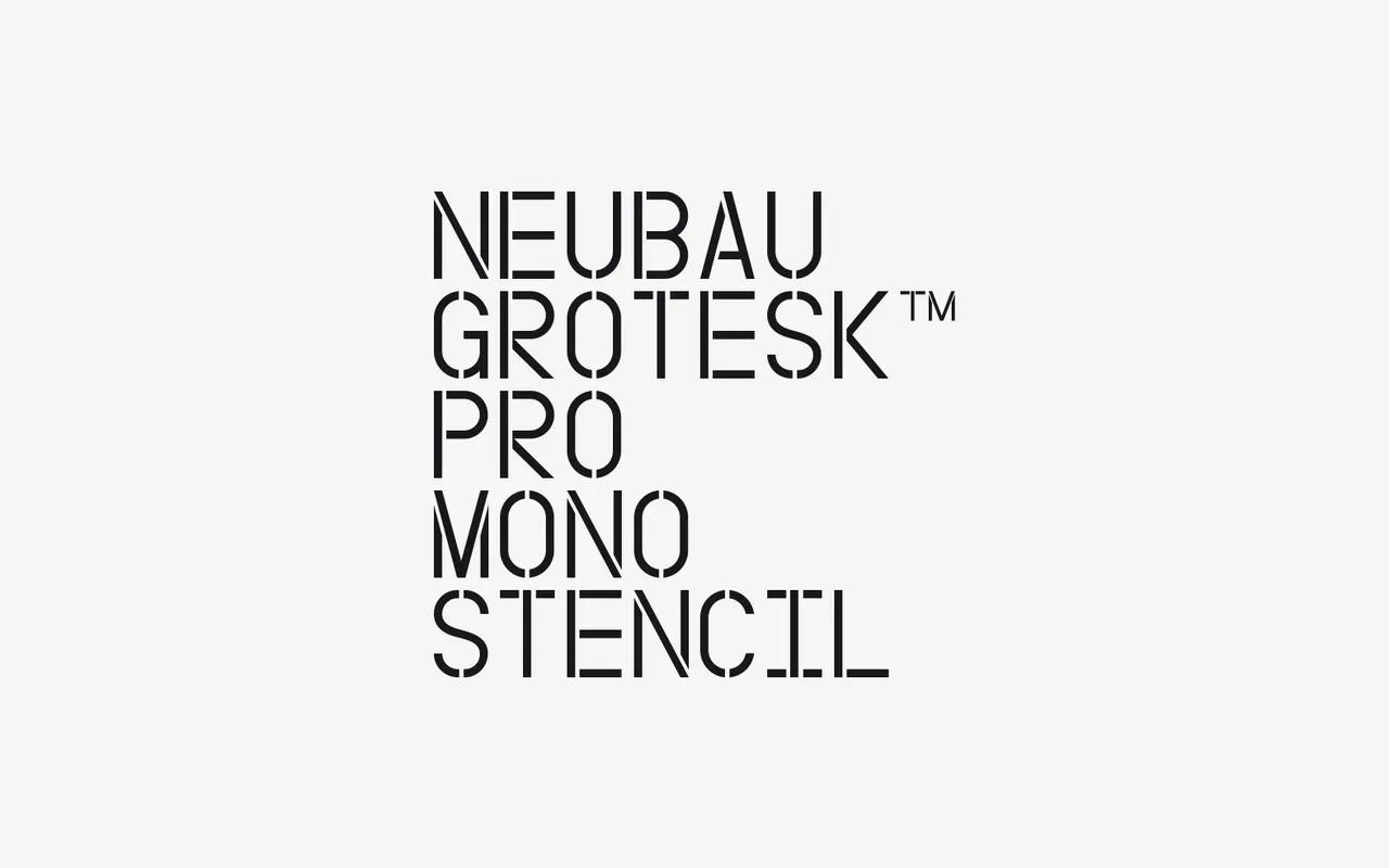 NB Grotesk Pro Mono specimen from Neubau