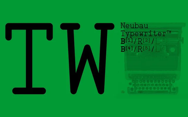 NB Typewriter Pro specimen from Neubau