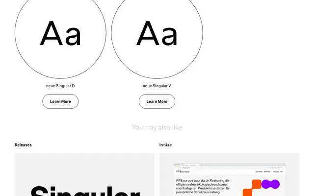 neue Singular H specimen from Neue
