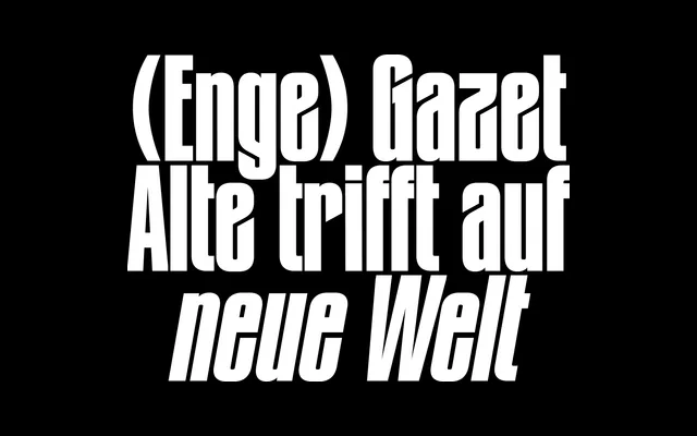 Gazet specimen from New Letters