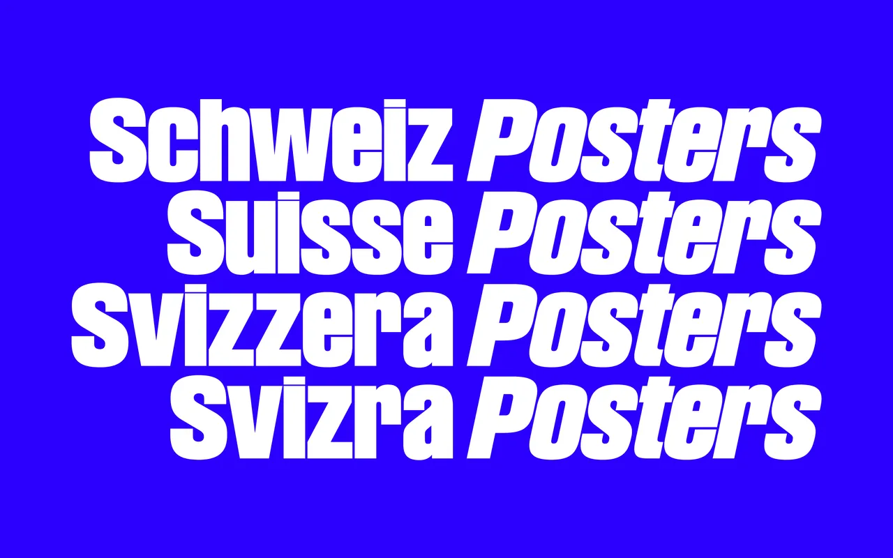 SwissPosters specimen from Newglyph