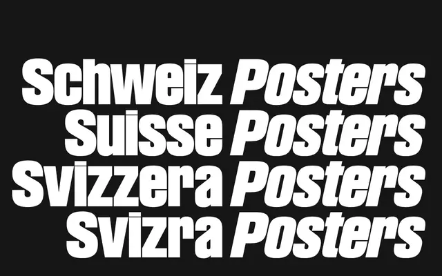 SwissPosters specimen from Newglyph