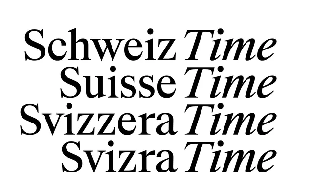 SwissTime specimen from Newglyph