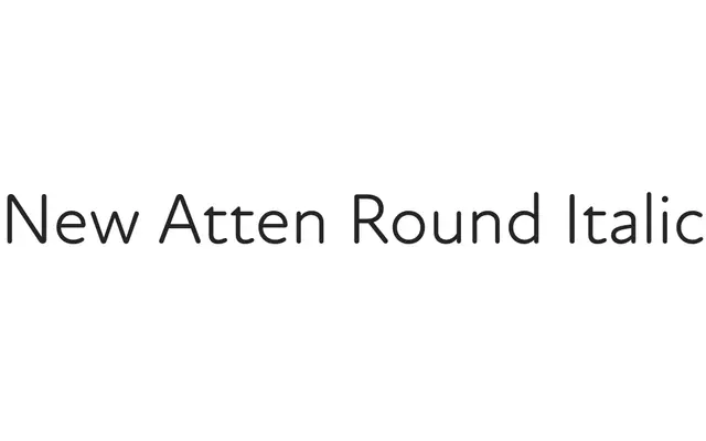 New Atten Round Italic specimen from Newlyn